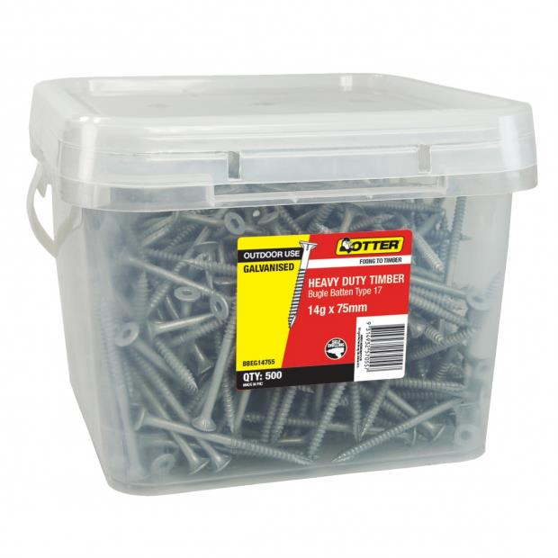 Timber Galv Bugle Batten 14GX75MM QTY 500 P