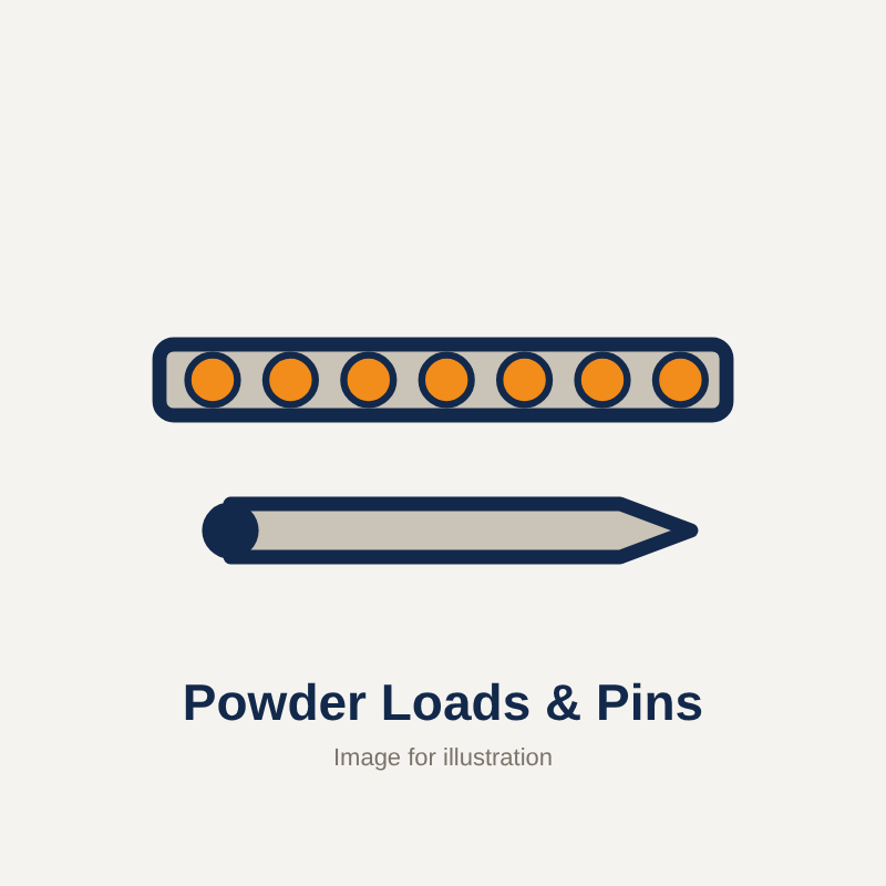 Powder Loads & Pins (image for illustration)