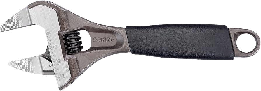 ADJUSTABLE WRENCH, 8", 200MM,EXTRA WIDE JAW OPENING TO 38MM, WARM HANDLE, PHOSPHATED