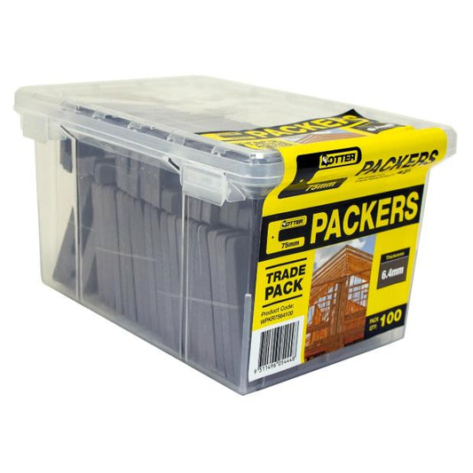 PKR WINDOW 6.4MMX75MM W/PACKER BOX100