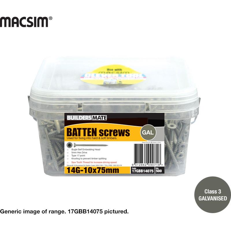 14G X 125MM BATTEN SCREW T17 C3 BUCKET 500